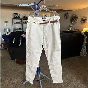 Bandolino Elizebeth NWOT Tan straight leg Dress pants with belt. Size 16